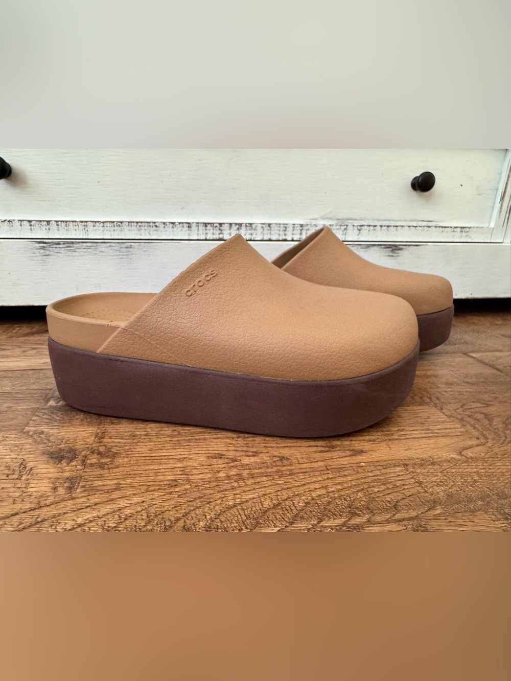 CROCS Dylan Platform Clog Slides Sepia Women's Size 9